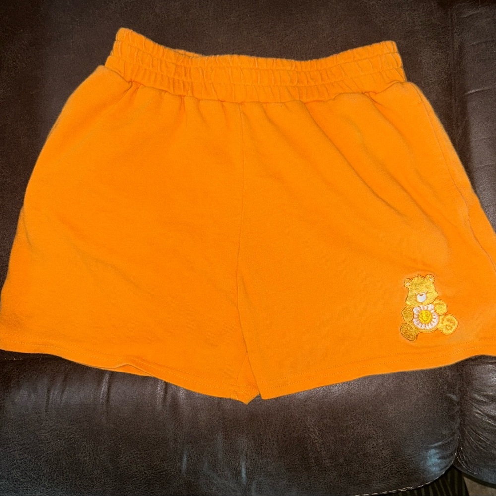 Orange Care Bear Lounge Shorts